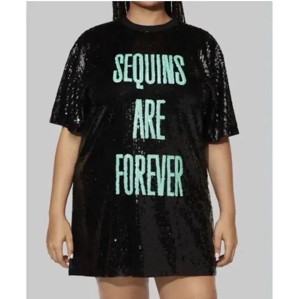 Taylor Swift TLOAS “Sequins Are Forever” Black Sequin Dress, Large NWT, RARE - Picture 2 of 5